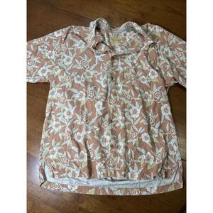 Tommy Bahama Hawaiian Shirt Men's Size Large 100% Silk Floral Print